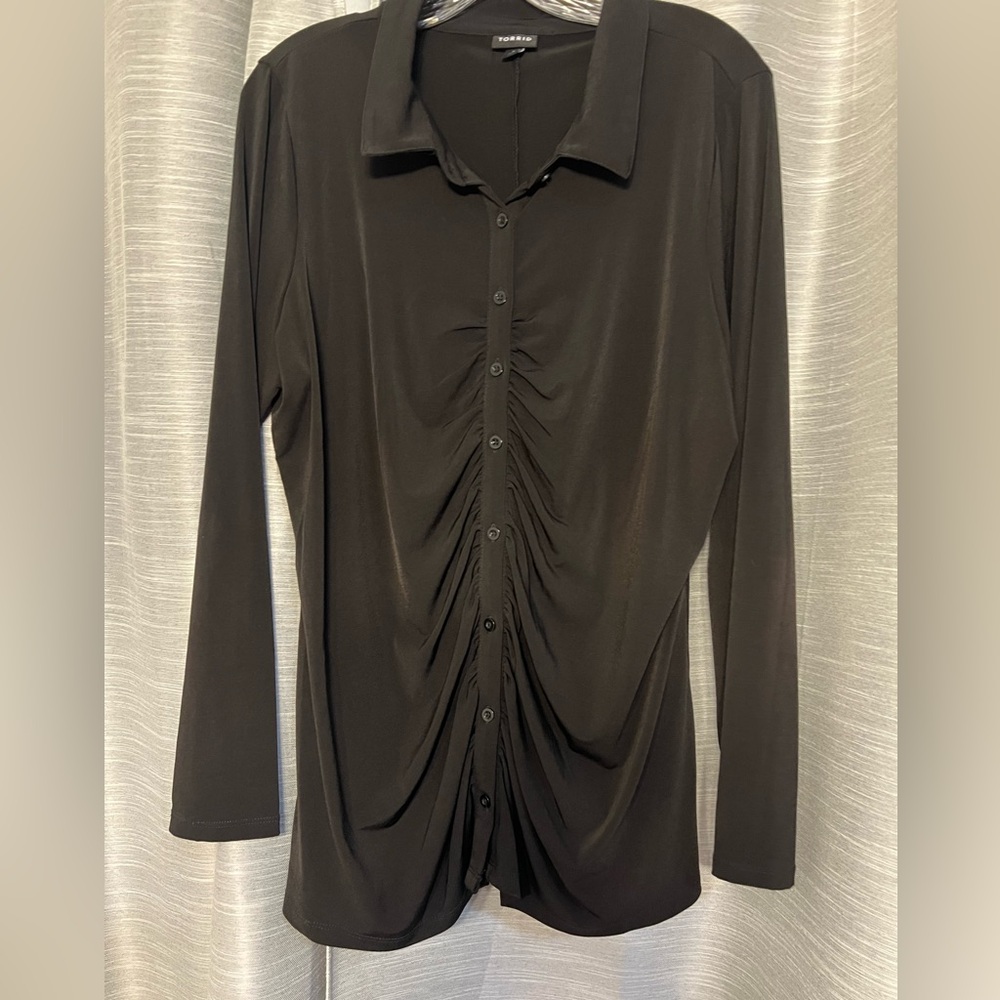 Torrid Black Button Down Shirt